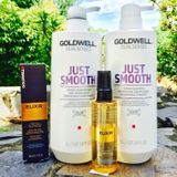 Chăm sóc tóc suôn mượt Goldwell Just Smooth 1000mlx2/100ml [ New ]