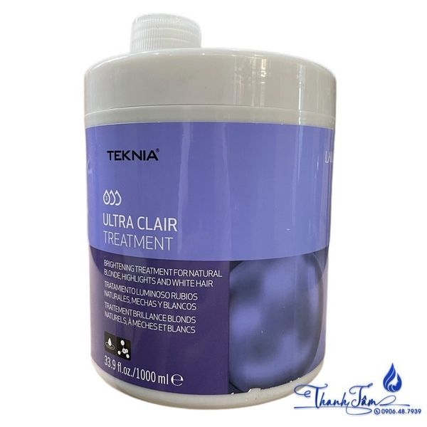 Kem hấp giữ bóng cho tóc rất sáng hoặc bạc Lakme Teknia Ultra Clair 1000ml