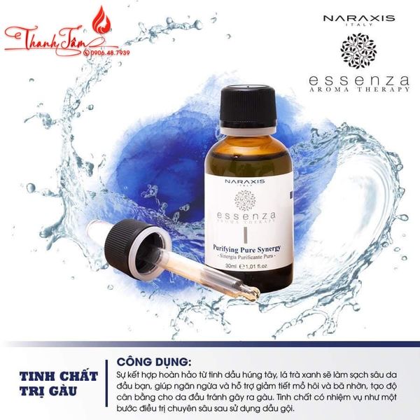 Tinh chất hạn chế gàu, hạn chế kích ứng da đầu Naraxis Essenza Aroma Therapy Purifying Pure Synergy 30ml