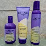 Kem xả dạng bọt KHỬ VÀNG BLONDESSE No Yellow MOUSSE Inebrya 250ml ( New 2023 )
