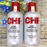 Bộ Kit dầu gội xả tinh dầu dưỡng tóc siêu mượt CHI Infusion oil Infra shampoo & Conditioner 177mlx3 [ New ]