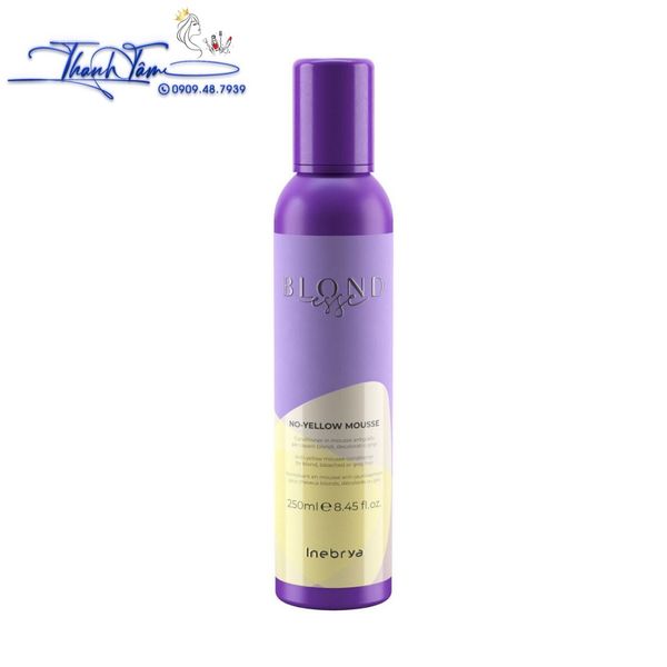 Kem xả dạng bọt KHỬ VÀNG BLONDESSE No Yellow MOUSSE Inebrya 250ml ( New 2023 )