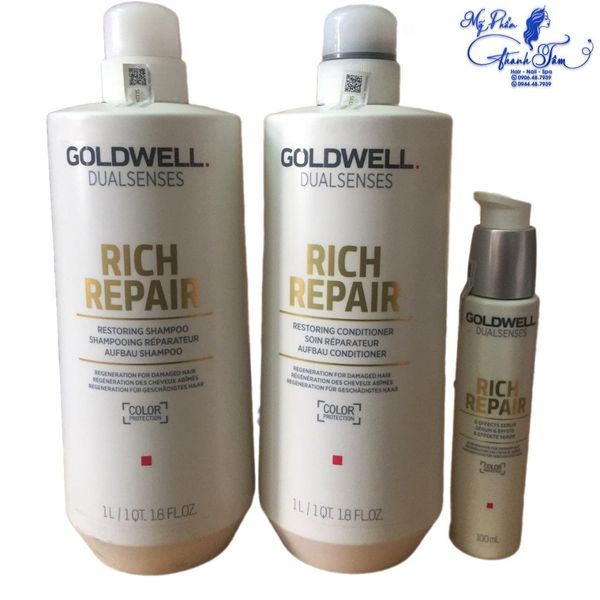Combo bộ gội xả và tinh chất Goldwell Rich Repair phục hồi tóc 1000ml [ New ]