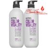 Dầu gội xả tím nâng sáng, khử sắc tố vàng cho tóc bạch kim KMS COLORVITALITY BLONDE 750mlx2