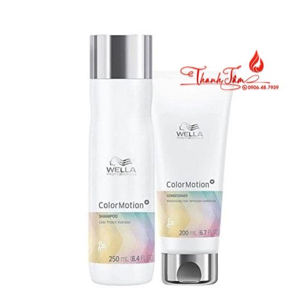 Cặp Gội xả chăm sóc tóc nhuộm cao cấp Wella Color Motion 250ml/200ml ( New 2023 )
