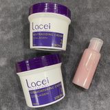 Combo Kem duỗi ép tóc tại nhà không cần kẹp nhiệt Lacei Collagen + Keratin Protech 200mlx2/50ml
