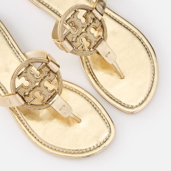 Dép xỏ ngón Tory burch Ánh vàng