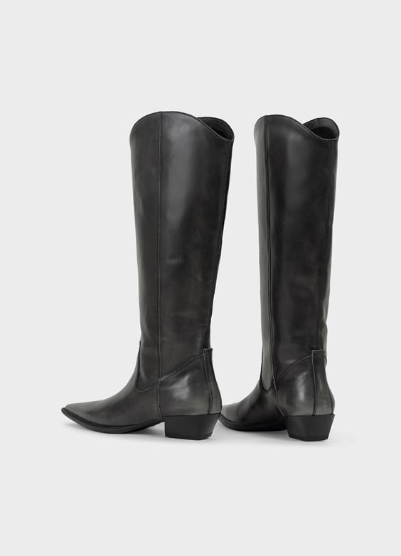 Vagabond Boots Alina dài- xám đen