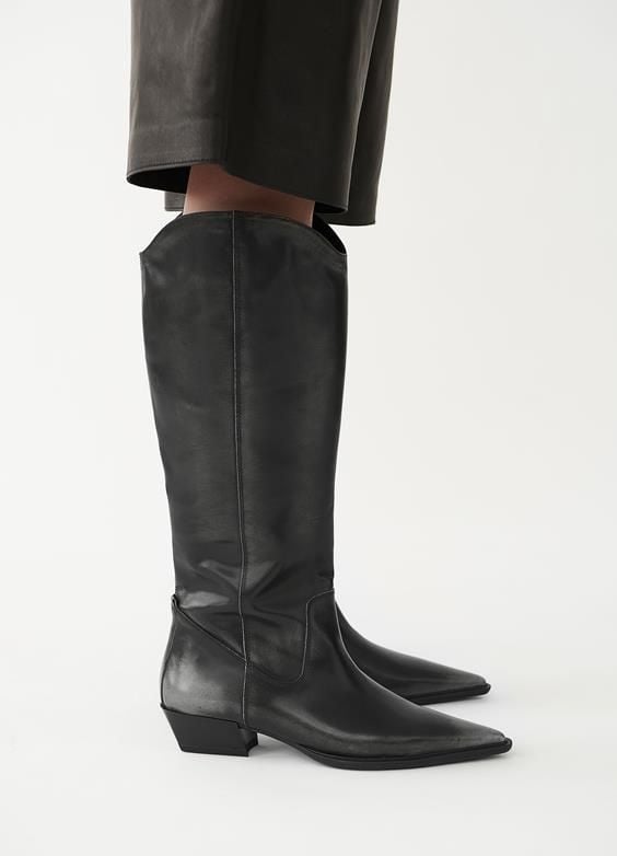 Vagabond Boots Alina dài- xám đen