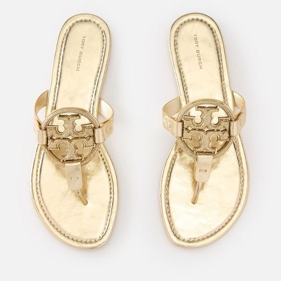 Dép xỏ ngón Tory burch Ánh vàng