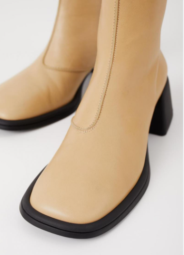  Vagabond Boots Anise Kem - khóa kéo 