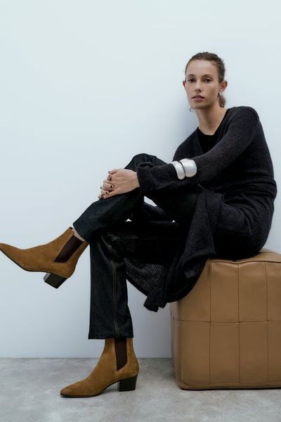  Zara Ankle Boots Da lộn 