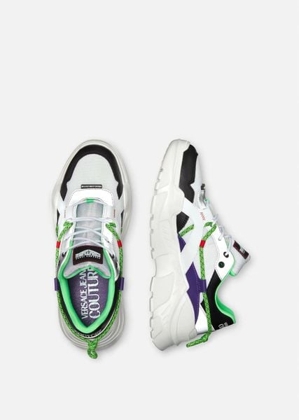  Giày Versace Trắng dây xanh 