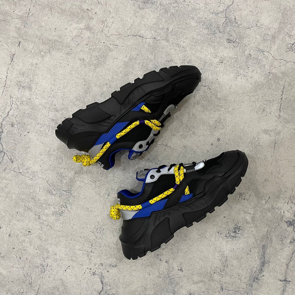 Giày Versace Đen dây vàng