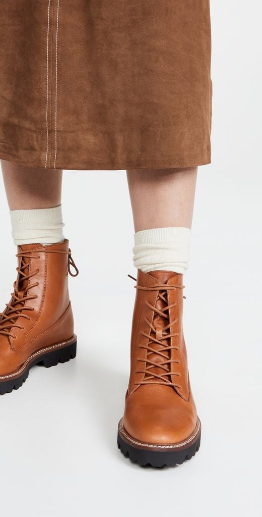 Madewell Boot Nâu cột dây
