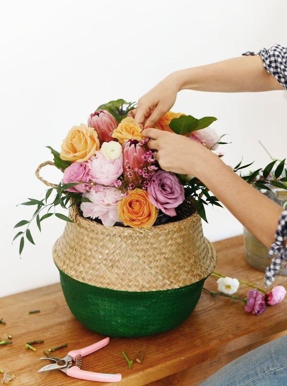 Giỏ mây nhiều màu D35