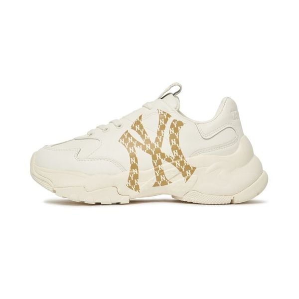  Giày MLB Sneakers unisex Big Ball Chunky Classic Logo Beige 