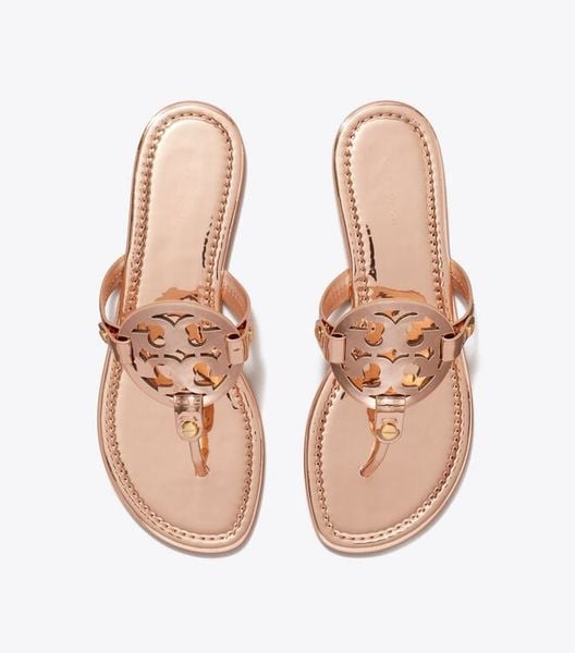  Dép xỏ ngón Tory Burch Ánh vàng hồng 