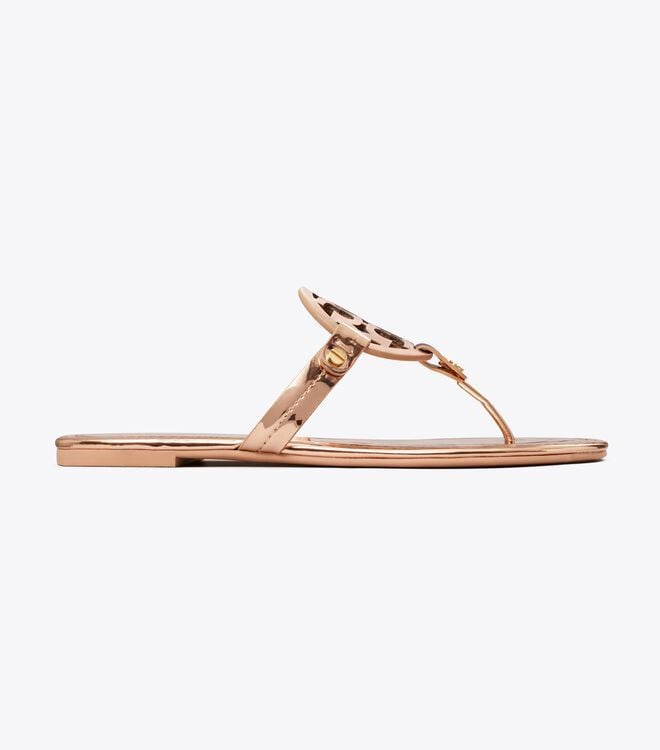 Dép xỏ ngón Tory Burch Ánh vàng hồng