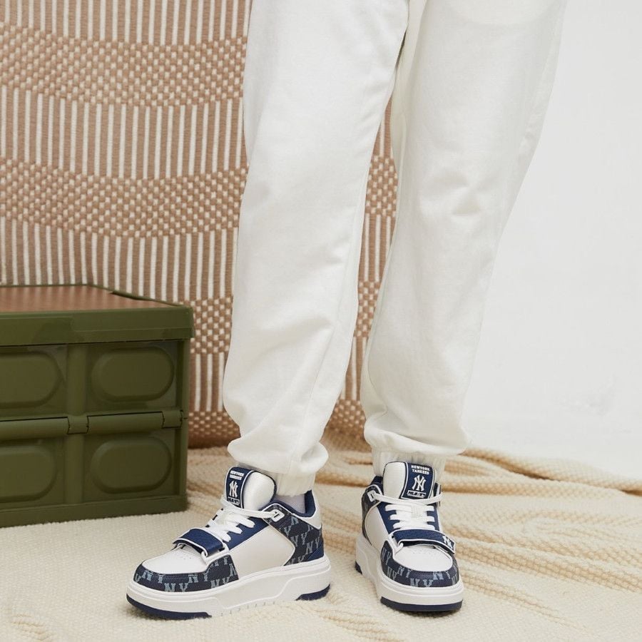Giày MLB Sneaker Unisex Chunky Liner Mid Demin Navy