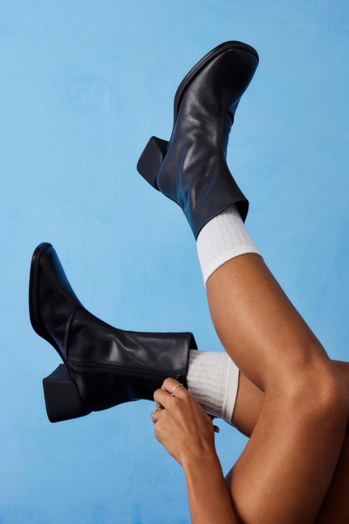 Vagabond boots Anise đen -khóa kéo