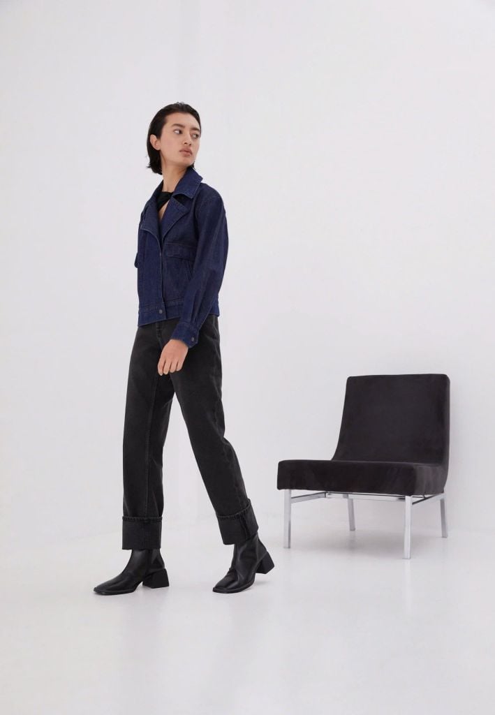 Vagabond boots Anise đen -khóa kéo