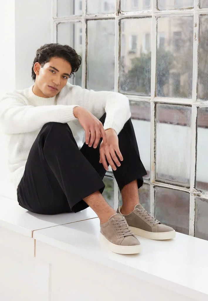 Vagabond sneaker nâu nhạt da lộn