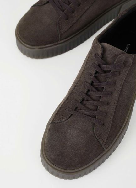  Vagabond sneaker đen xám da lộn dây nâu 