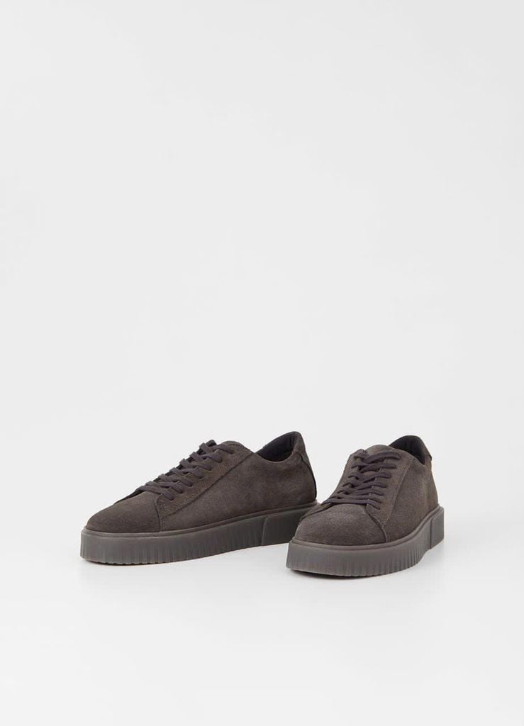 Vagabond sneaker đen xám da lộn dây nâu