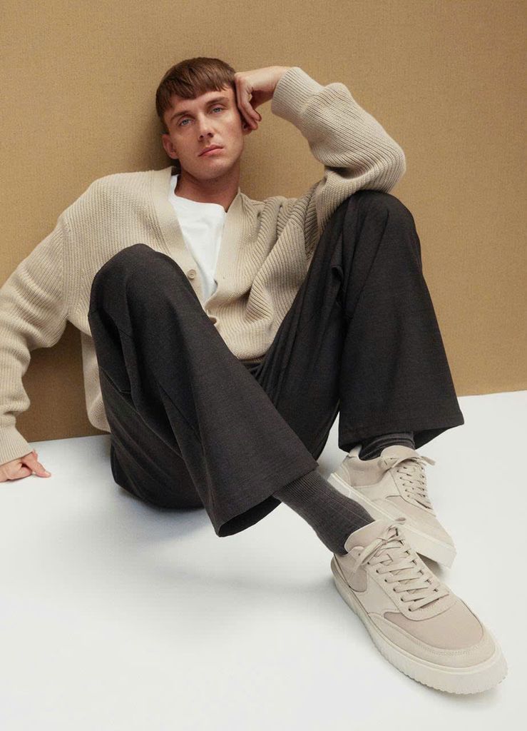 Vagabond sneaker kem phối da lộn