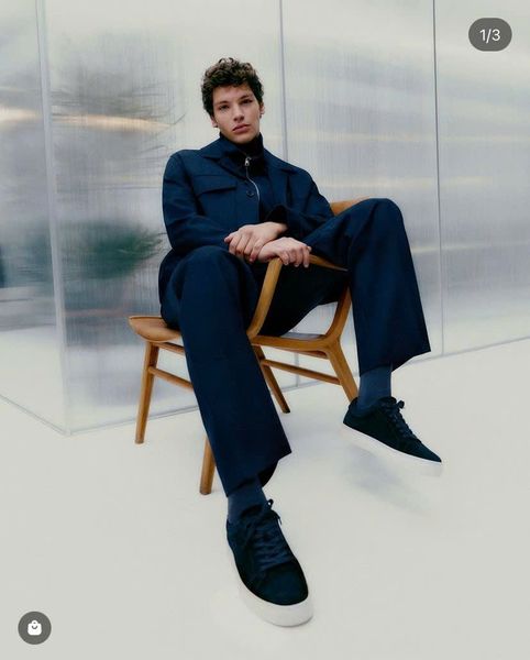  Vagabond Sneaker xanh đen da lộn đế trắng 