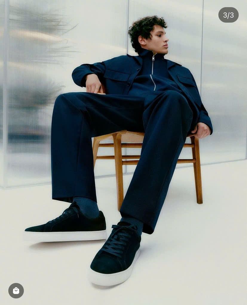 Vagabond Sneaker xanh đen da lộn đế trắng