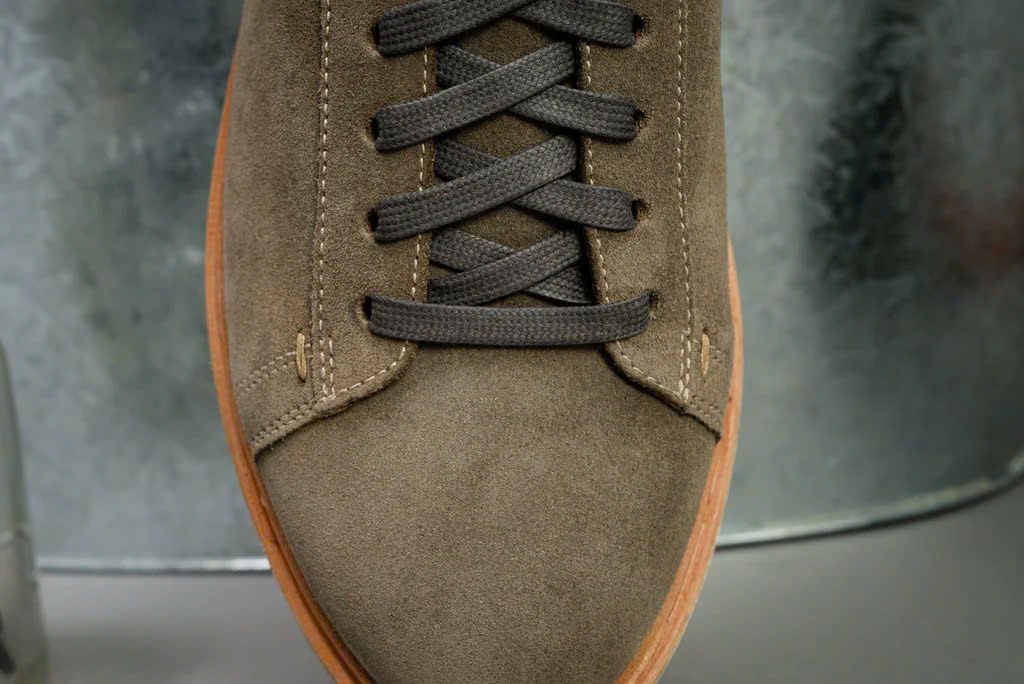 Vagabond sneaker rêu da lộn đế nâu