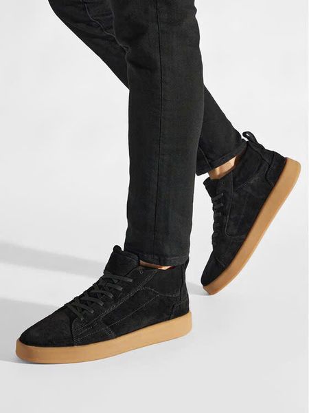  Vagabond sneaker đen da lộn - cổ cao - đế nâu 