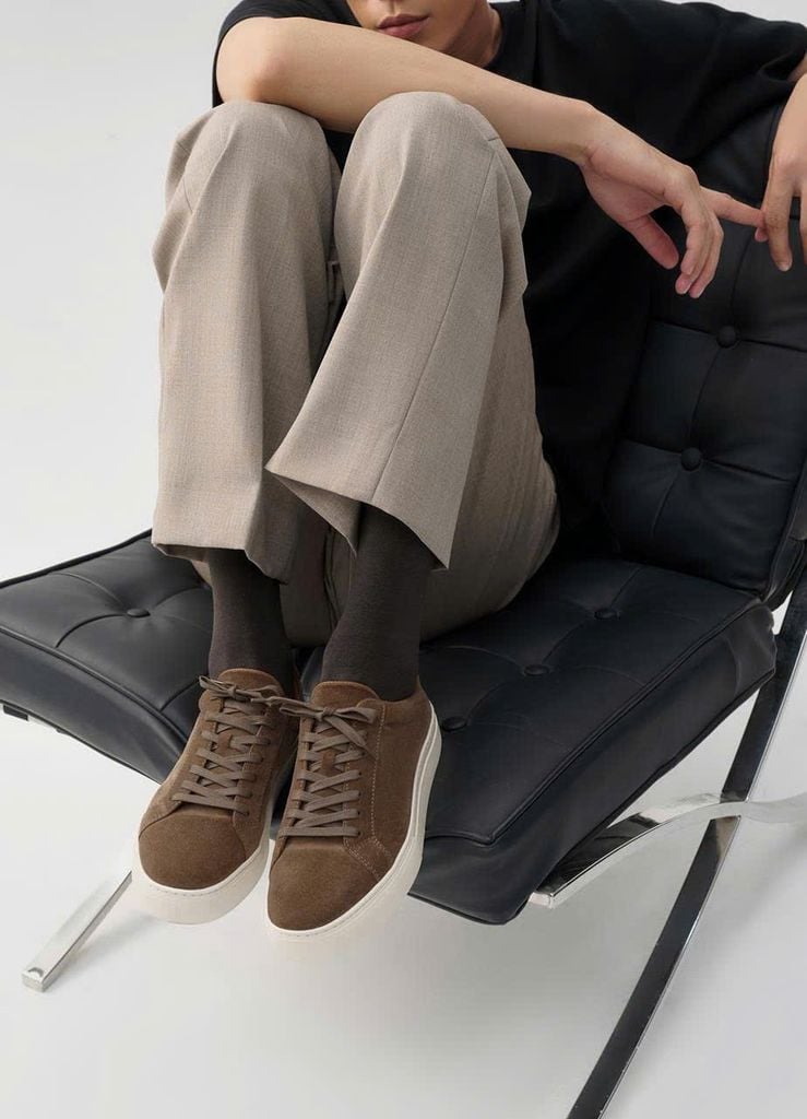 Vagabond sneaker nâu da lộn đế Paul 2.0
