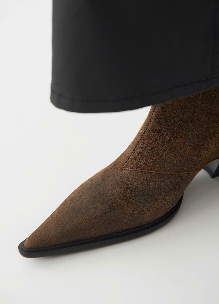 Vagabond Boots nâu rám - mũi nhọn - khóa kéo