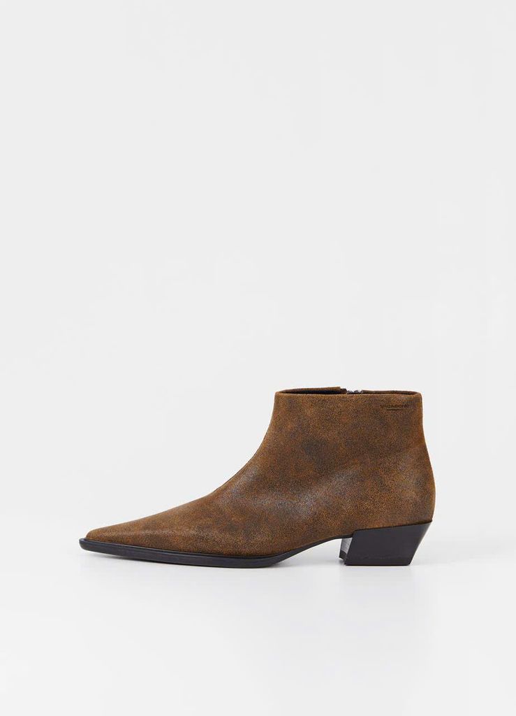 Vagabond Boots nâu rám - mũi nhọn - khóa kéo