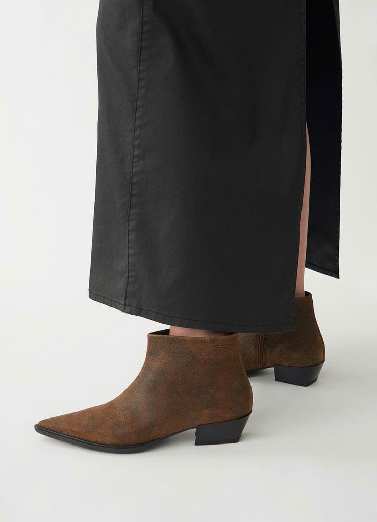 Vagabond Boots nâu rám - mũi nhọn - khóa kéo