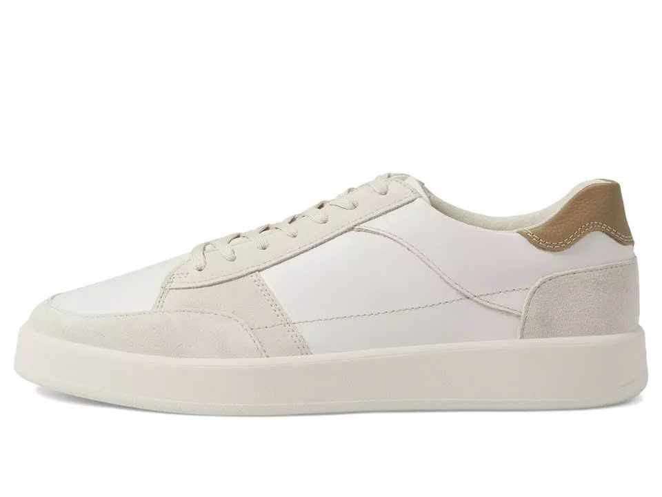 Vagabond sneaker trắng gót da lộn