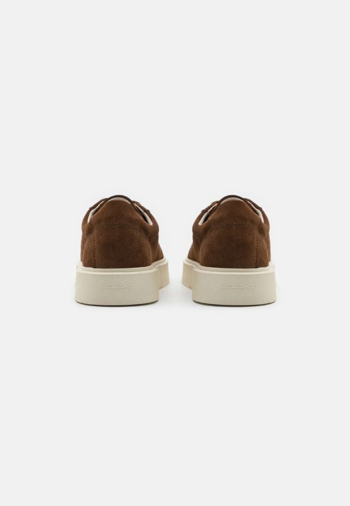 Vagabond sneaker nâu đậm da lộn đế trắng