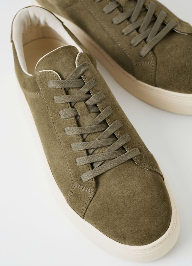 Vagabond Sneaker xanh rêu da lộn