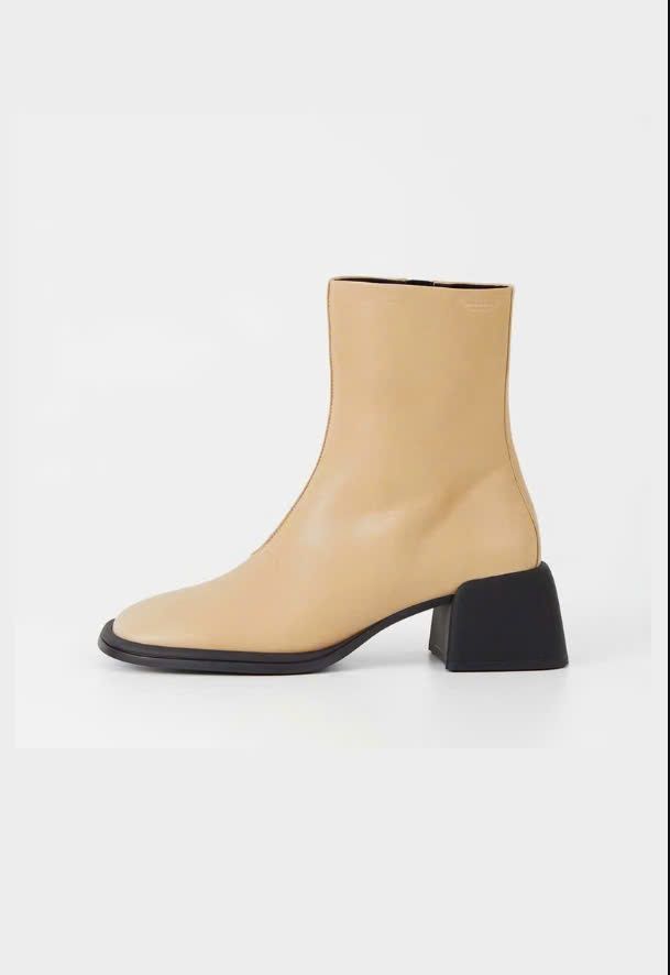 Vagabond Boots Anise Kem - khóa kéo