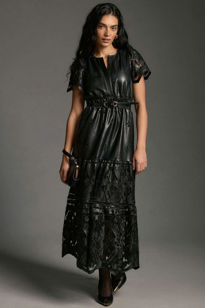 By. Anthropologie - Đầm da họa tiết- SIZE M