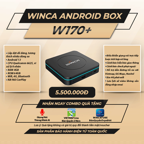  Winca W170 4GB 64GB Android Box Ô Tô 