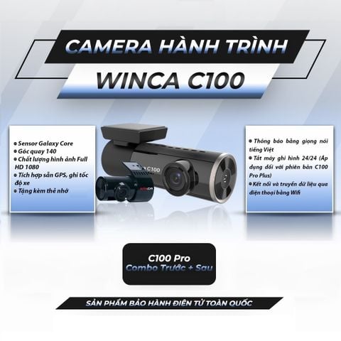  Winca C100 FHD Camera Hành Trình Ghi Hình Trước Sau Tùy Chọn 