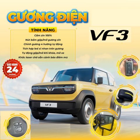  Gương Điện Tích Hợp Xi Nhan Dành cho Xe Vinfast VF3 