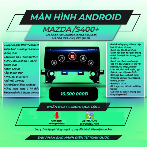  Mazda Winca S400 10.25 inch 6GB 128GB Màn Hình Android 