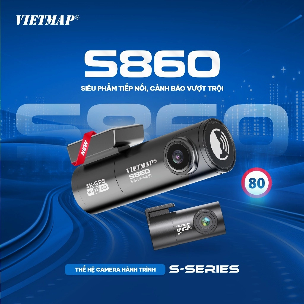  Vietmap S860 3K Ghi Hình Trước Sau Và Cảnh Báo Giao Thông 
