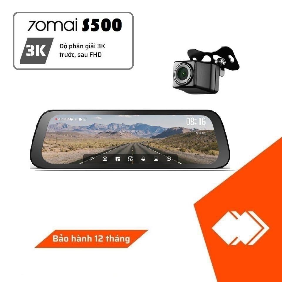  70mai S500 3K Bản Quốc Tế Thẻ Nhớ 64GB 