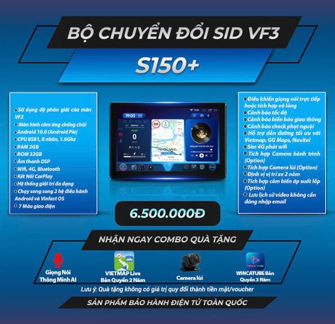  SID S150 Bộ Chuyển Đổi Màn Hình Xe Vinfast VF3 